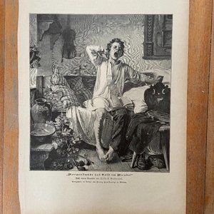 German Print, The Gazebo, Vintage